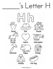 _____'s Letter H Coloring Page