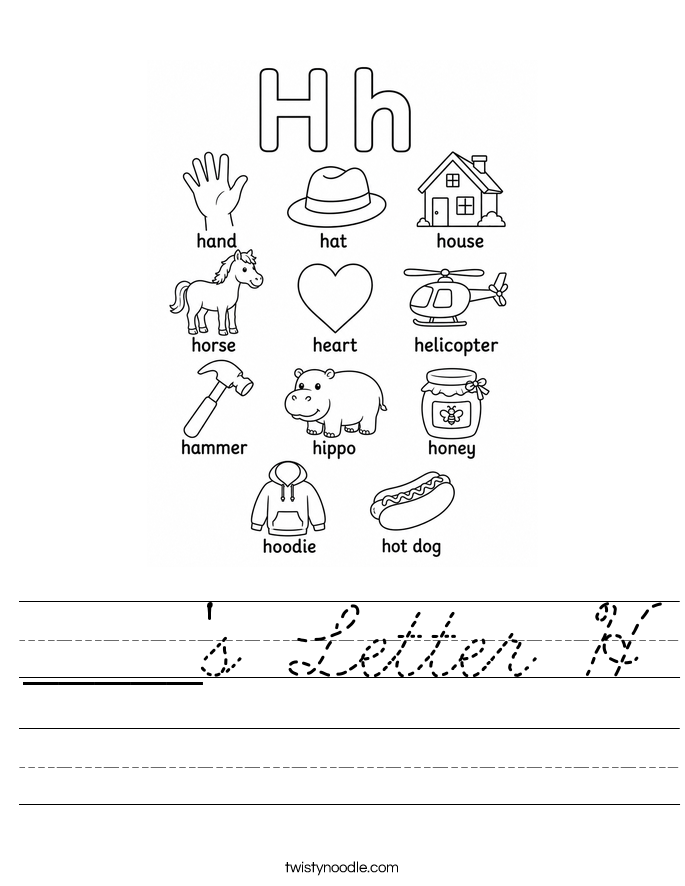 _____'s Letter H Worksheet