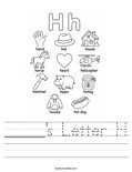 _____'s Letter H Worksheet