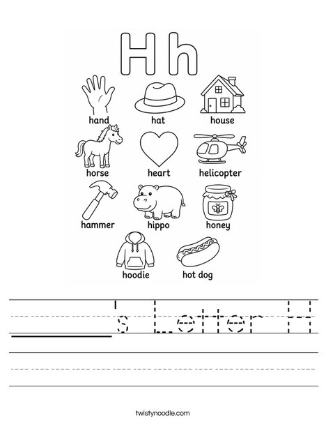_____'s Letter H Worksheet
