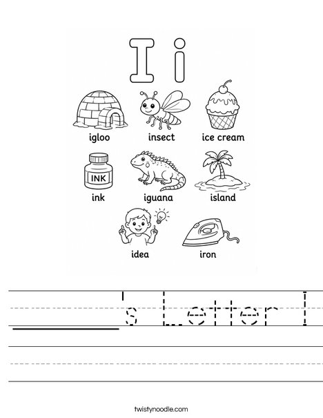 _____'s Letter I Worksheet