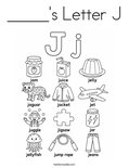 _____'s Letter J Coloring Page