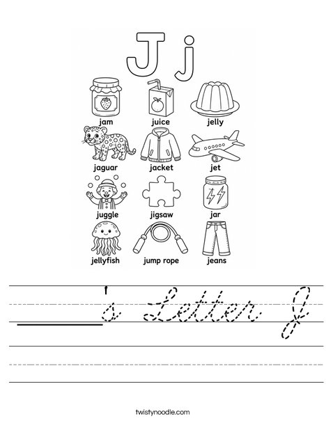 _____'s Letter J Worksheet