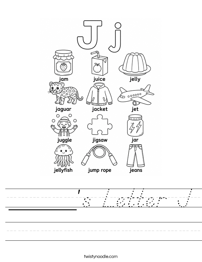 _____'s Letter J Worksheet