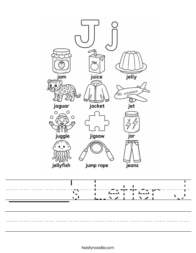 _____'s Letter J Worksheet