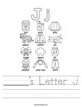 _____'s Letter J Worksheet