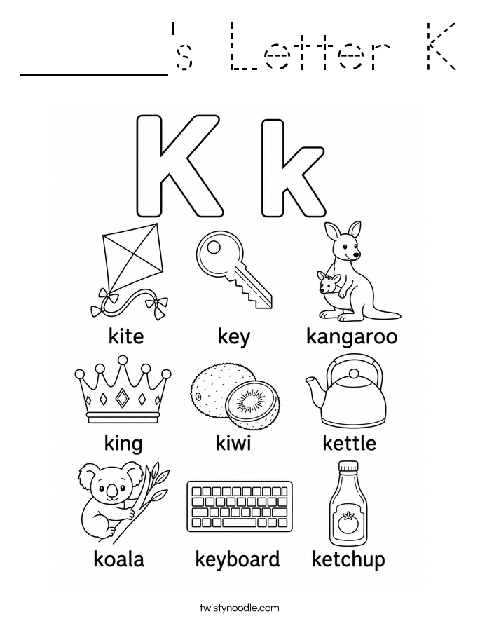 _____'s Letter K Coloring Page