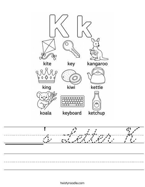 _____'s Letter K Worksheet