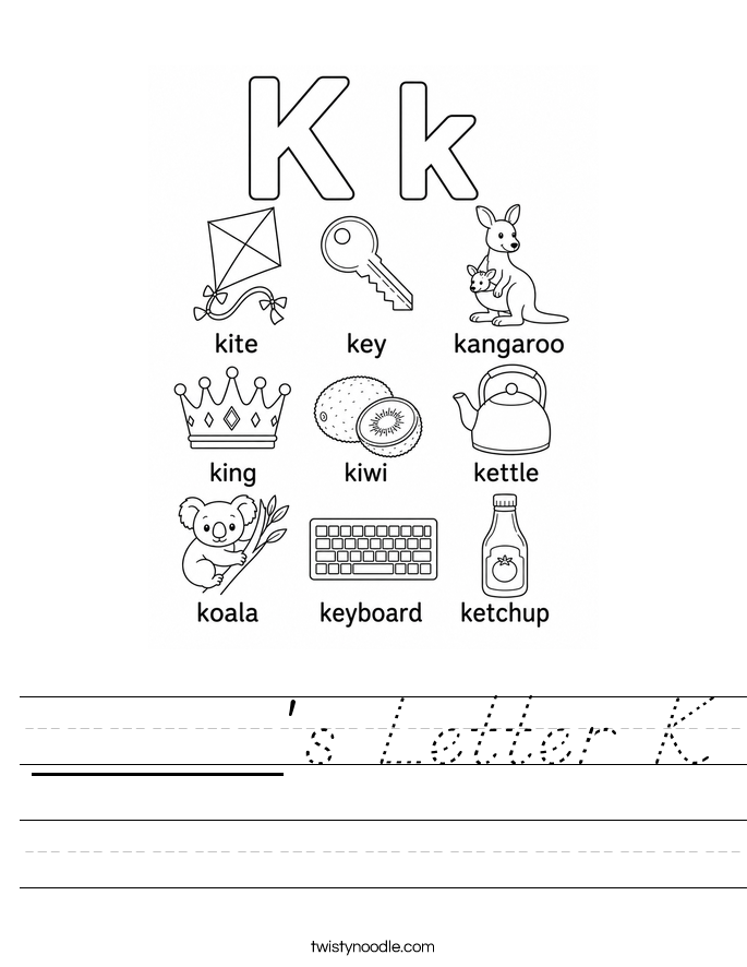 _____'s Letter K Worksheet