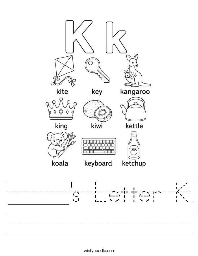 _____'s Letter K Worksheet