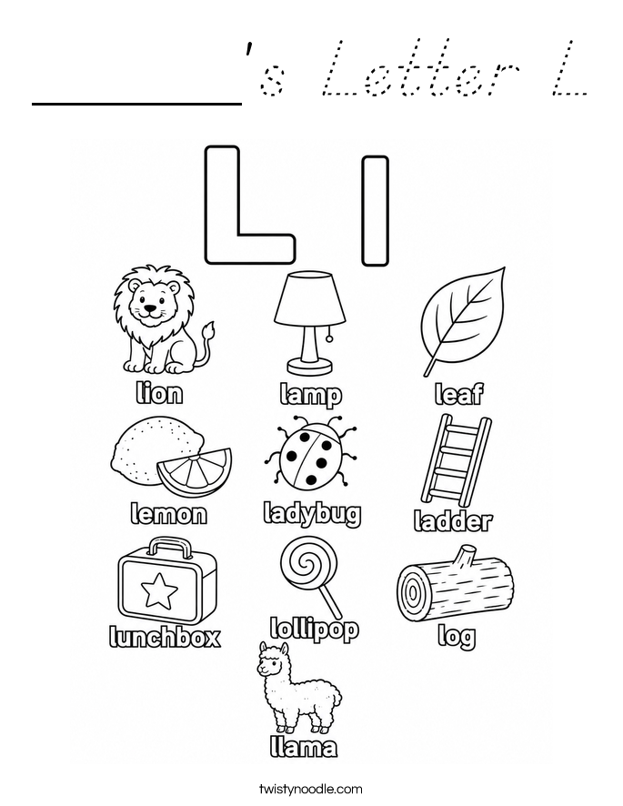 _____'s Letter L Coloring Page