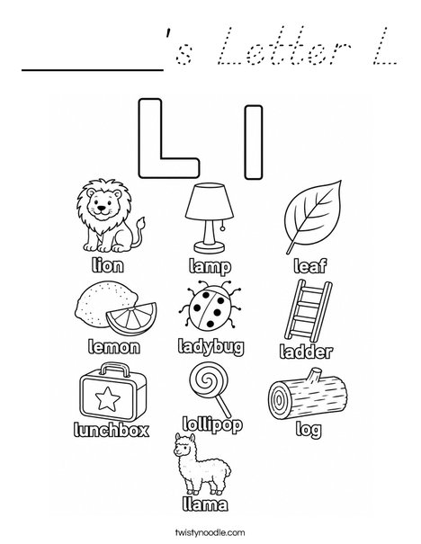 _____'s Letter L Coloring Page