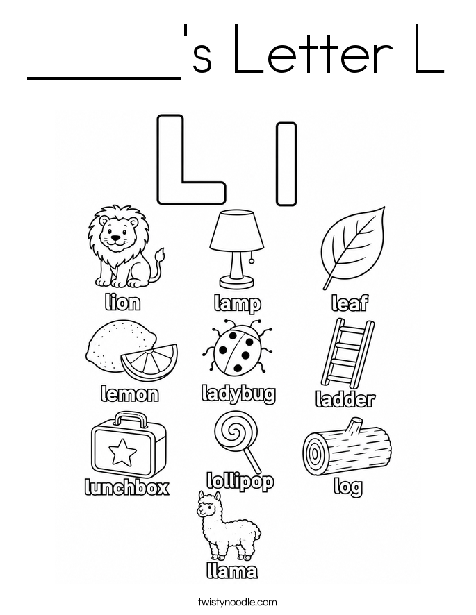 _____'s Letter L Coloring Page