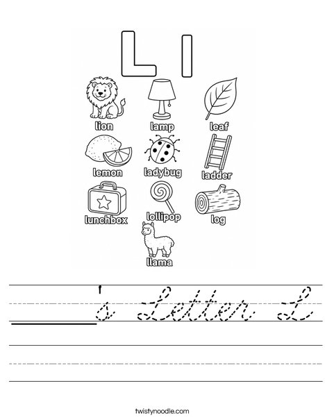_____'s Letter L Worksheet