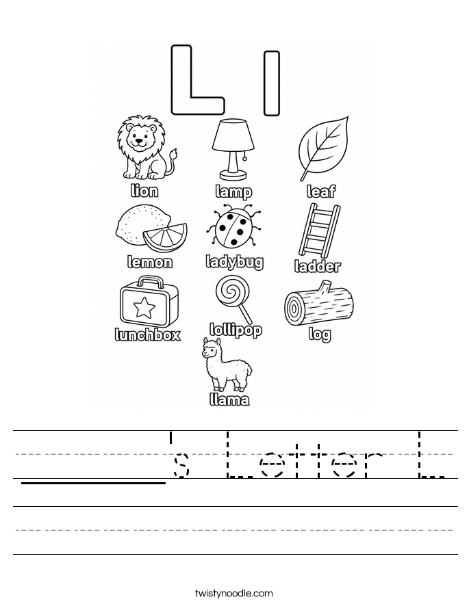 _____'s Letter L Worksheet