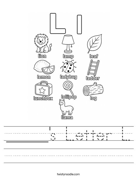 _____'s Letter L Worksheet