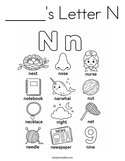 _____'s Letter N Coloring Page