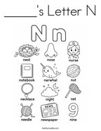 _____'s Letter N Coloring Page