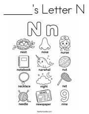 _____'s Letter N Coloring Page