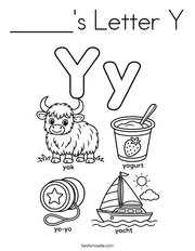 _____'s Letter Y Coloring Page