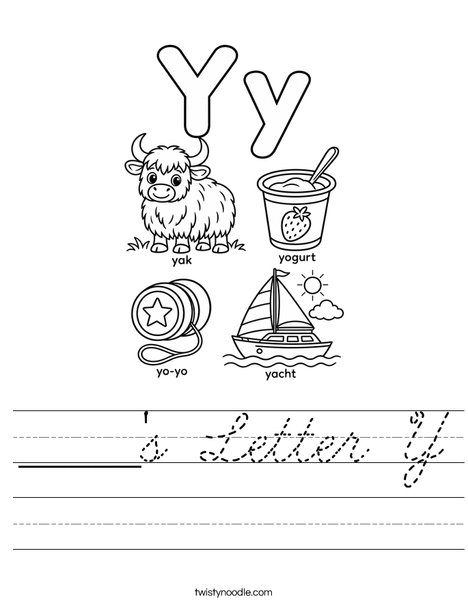 _____'s Letter Y Worksheet