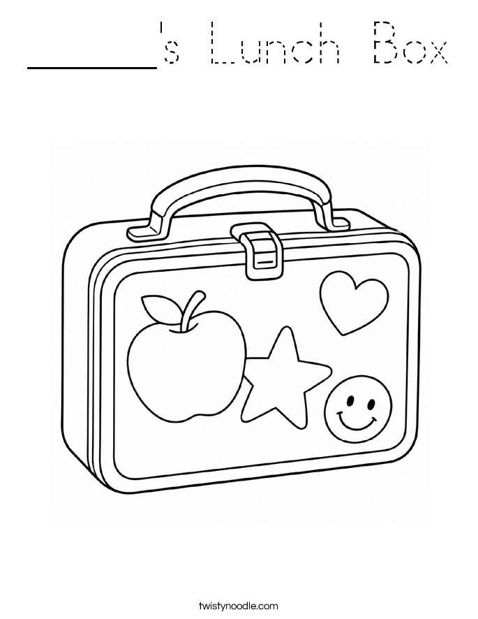 _____'s Lunch Box Coloring Page