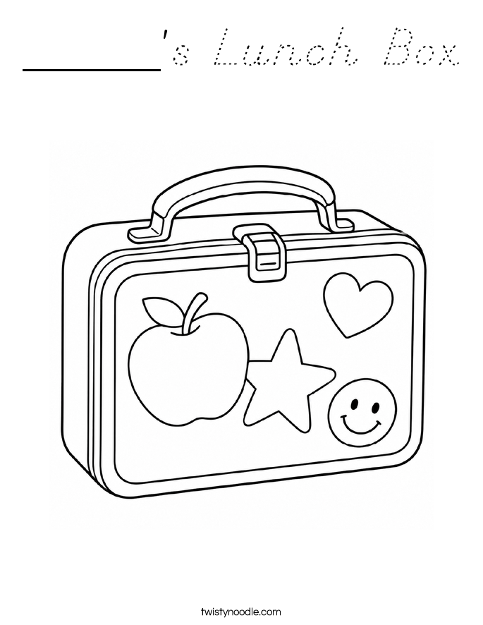 _____'s Lunch Box Coloring Page