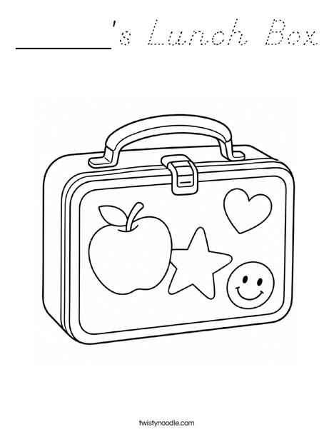 _____'s Lunch Box Coloring Page
