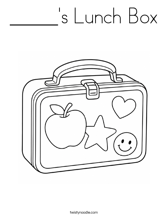 _____'s Lunch Box Coloring Page