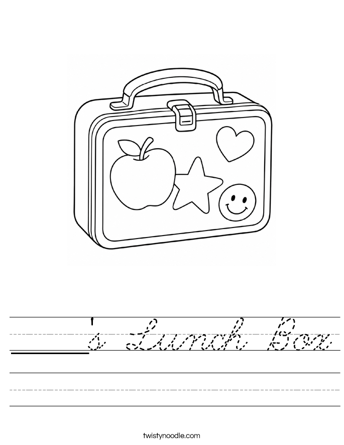 _____'s Lunch Box Worksheet