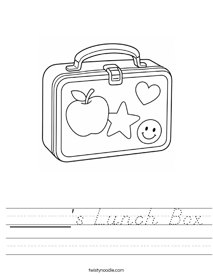 _____'s Lunch Box Worksheet