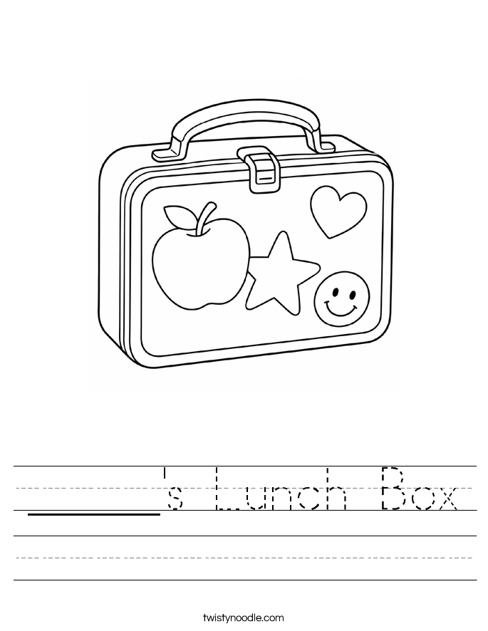 _____'s Lunch Box Worksheet
