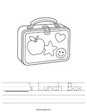 _____'s Lunch Box Handwriting Sheet