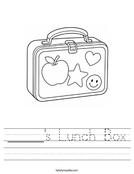_____'s Lunch Box Worksheet