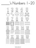 _____'s Numbers 1-20 Coloring Page