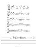 _____'s Numbers 1-5 Worksheet