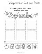 _____'s September Cut and Paste Coloring Page