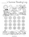 _____'s Summer Reading Log Coloring Page