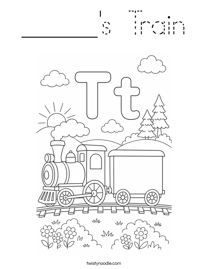 _____'s Train Coloring Page
