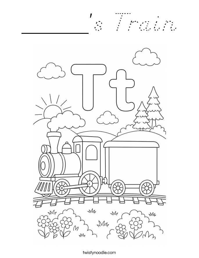 _____'s Train Coloring Page
