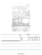 _____'s Train Handwriting Sheet