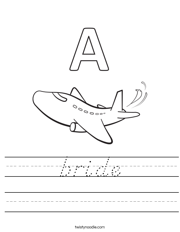bride Worksheet