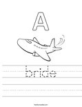 bride Worksheet