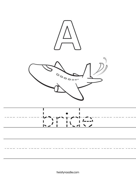 A Airplane Worksheet
