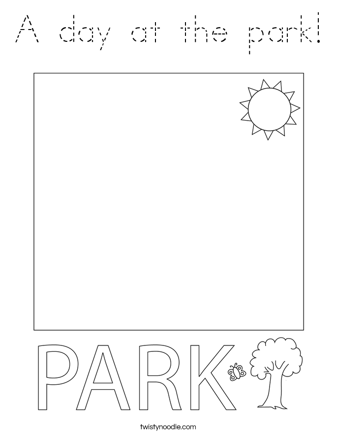 A day at the park! Coloring Page