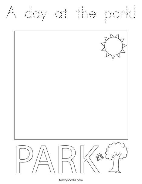 A day at the park! Coloring Page