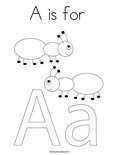 A is for  Coloring Page