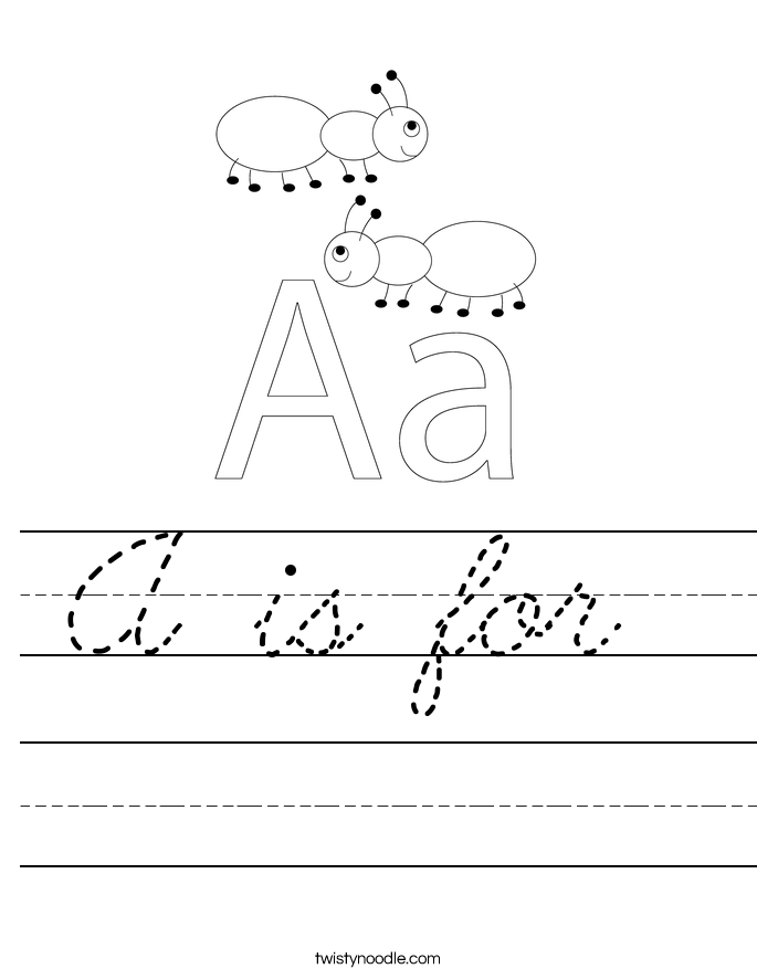A is for  Worksheet