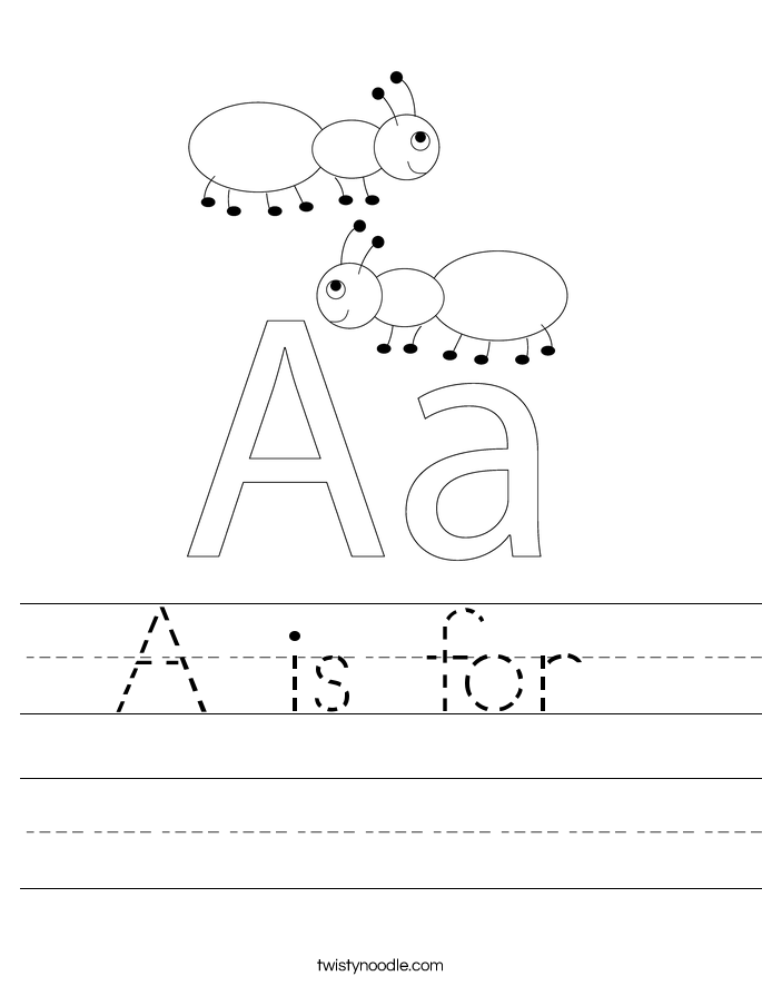 A is for  Worksheet