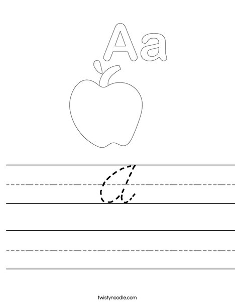 A is for Apple Worksheet